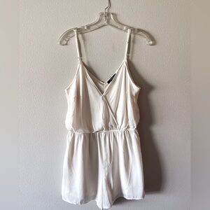 Cream Forever 21 Romper size Large